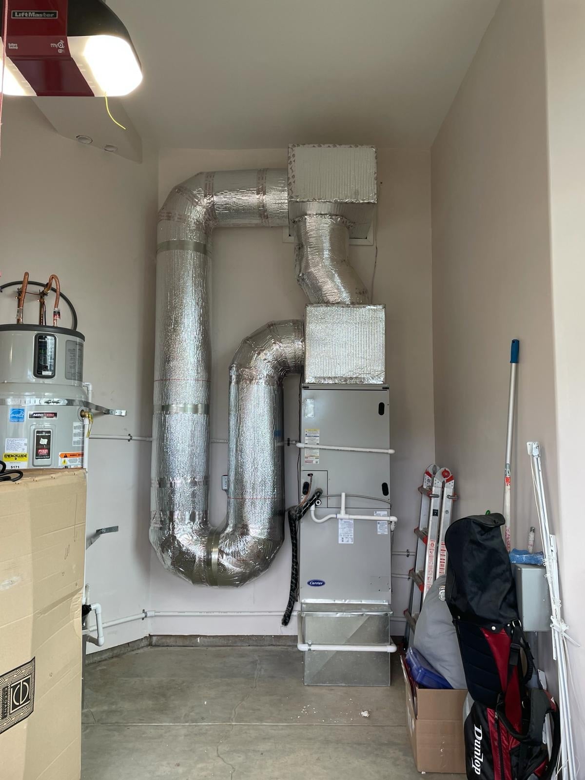 Carrier air handler and heating system installed by AC Services Elite