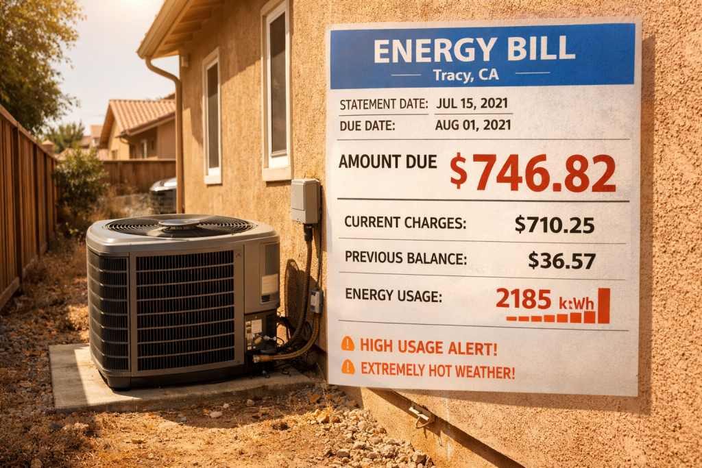 Why Is My Energy Bill So High? HVAC Efficiency Problems Tracy Homeowners Should Know - AC Services Elite LLC - Tracy, California