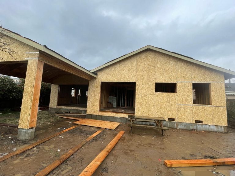 New home under construction in Tracy CA ahead of HVAC installation.